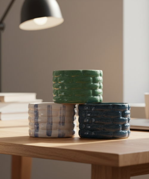 Stacked Decorative Ceramic Pot