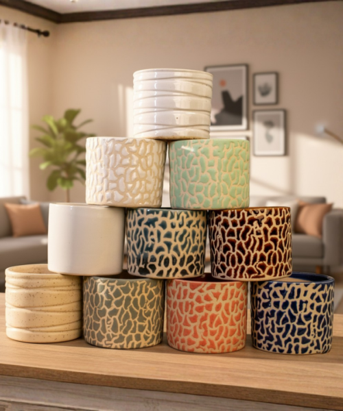 Matte Finish Decorative Ceramic Pot for Plants