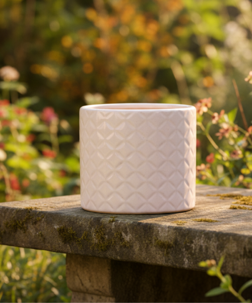 Textured Garden Style Ceramic Pot