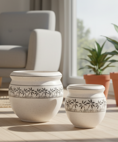 Traditional Pattern Ceramic Pot Set