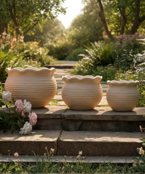 Garden Decor Indoor Ceramic Pot Set