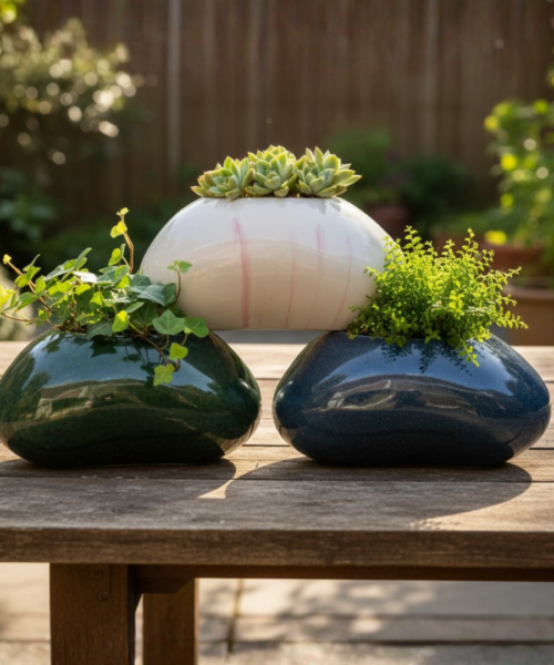 Artistic Dual Tone Ceramic Pot