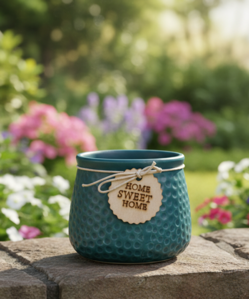 Teal Blue Designer Ceramic Pot